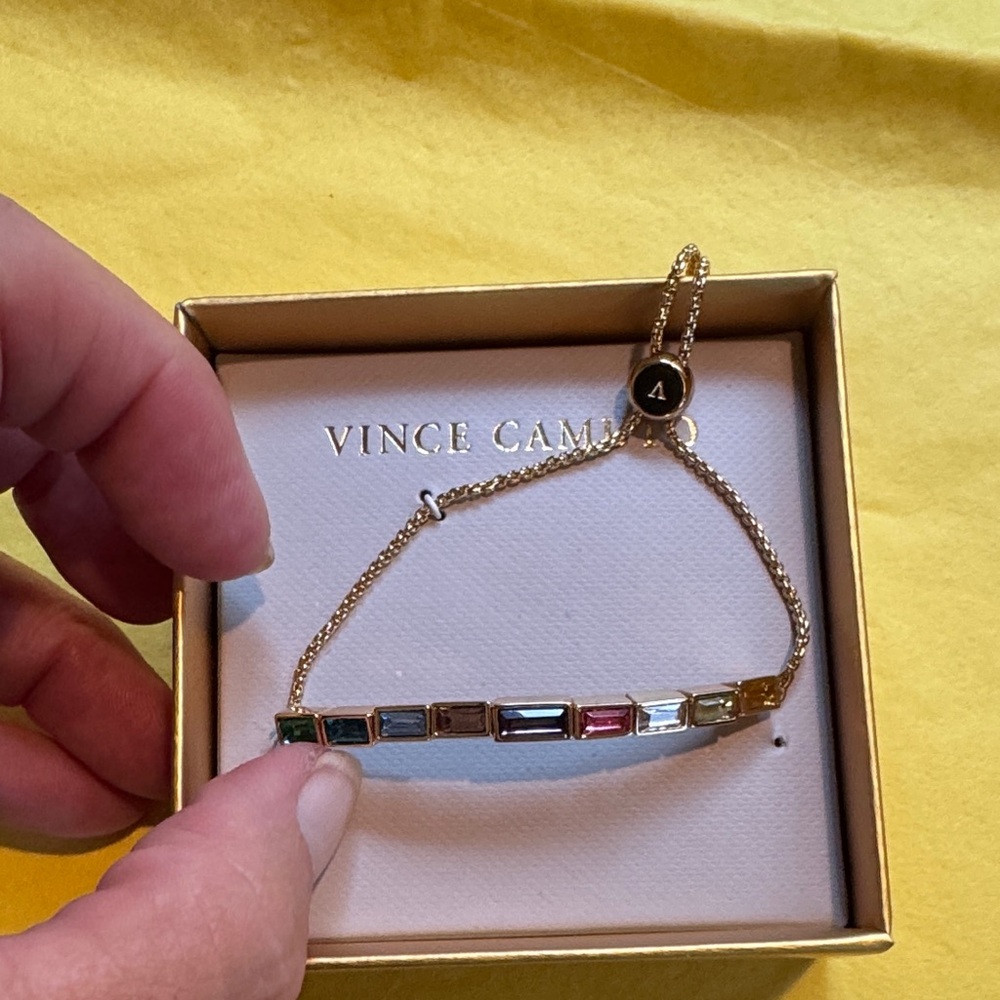 Vince Camuto Gold Bracelet with Multicolor Stones